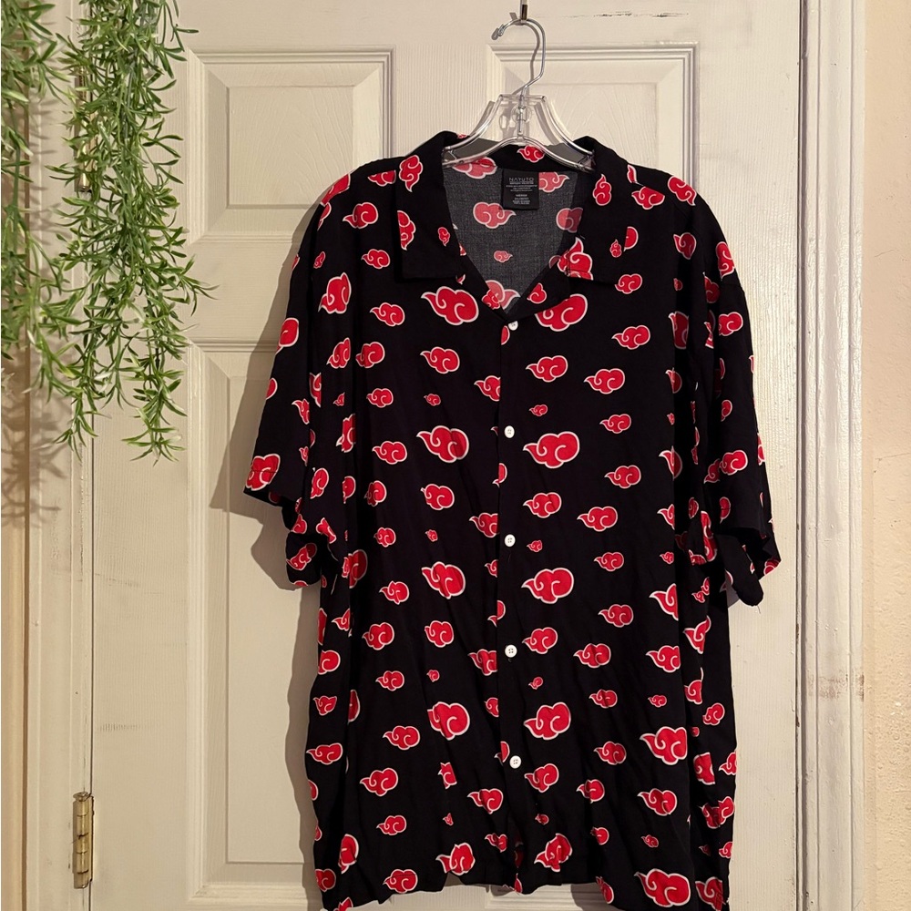 Naruto Red and black button up